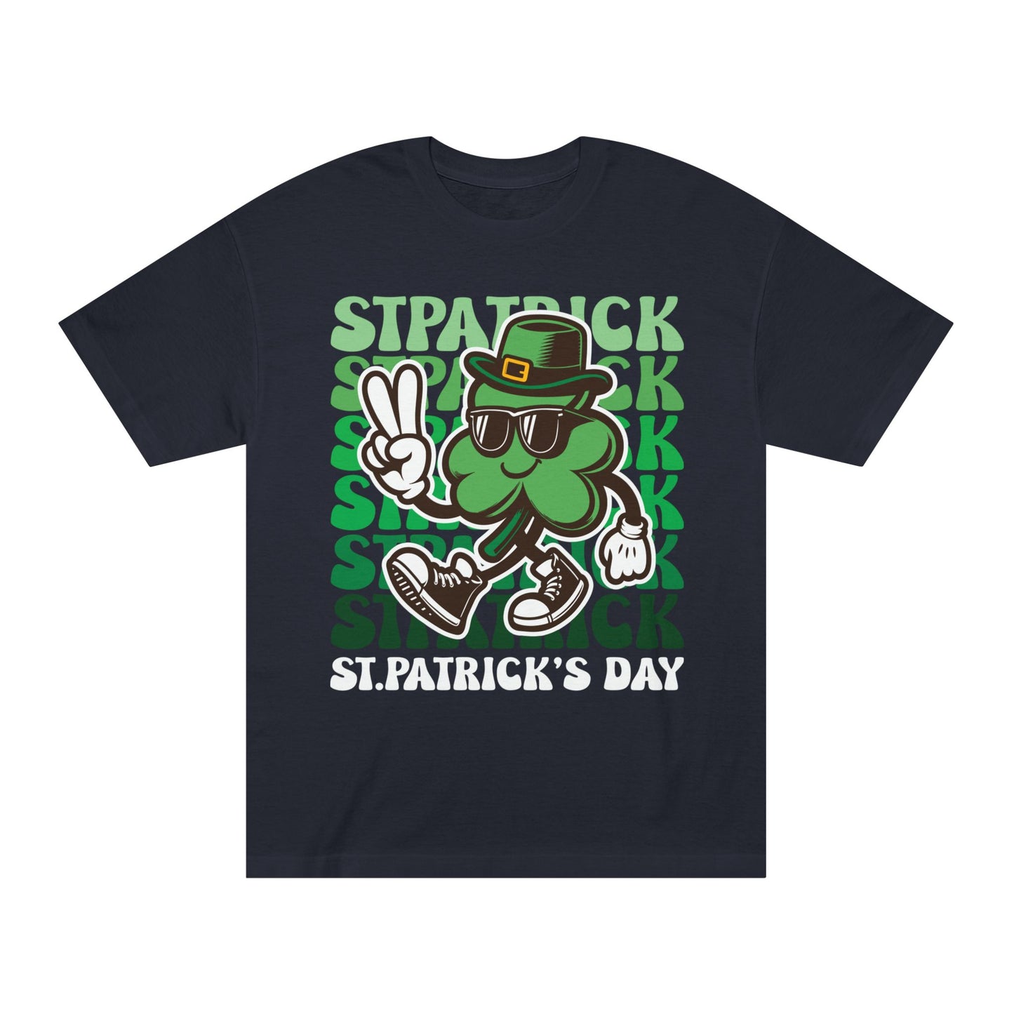 St. Patrick's Day Unisex Classic Tee - Fun Lucky Clover Graphic T-Shirt