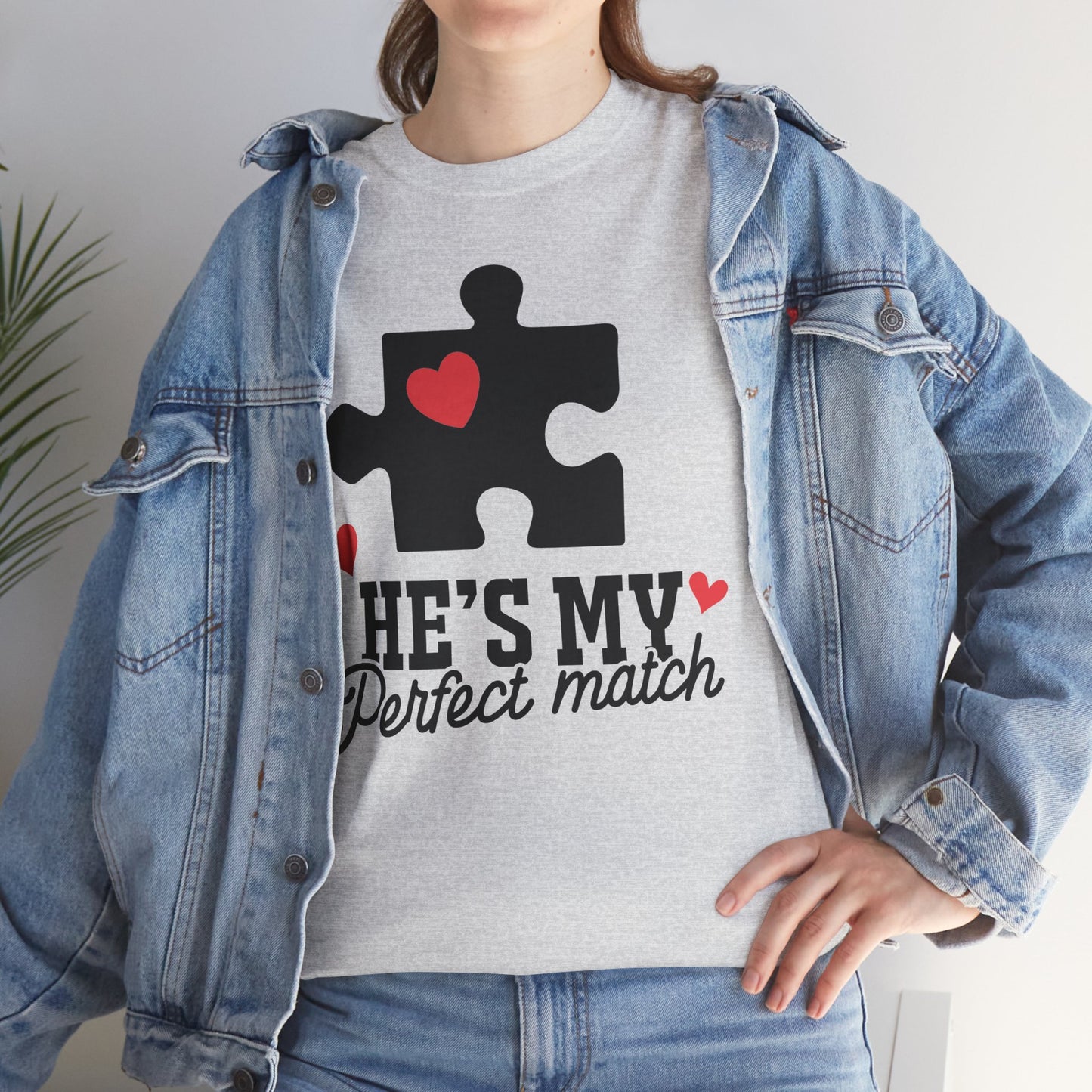 He's My Perfect Match Matching Valentines Day Shirt