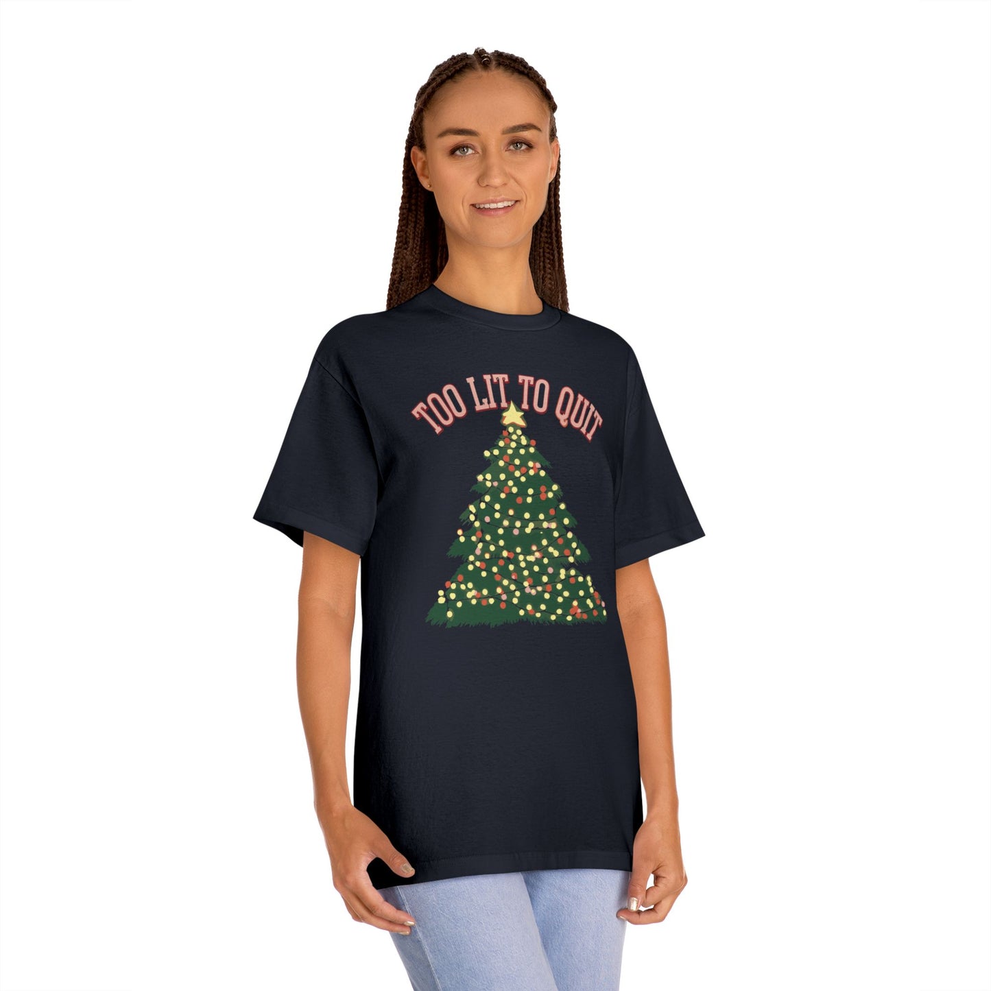 Too Lit To Quit Christmas Unisex Classic Tee
