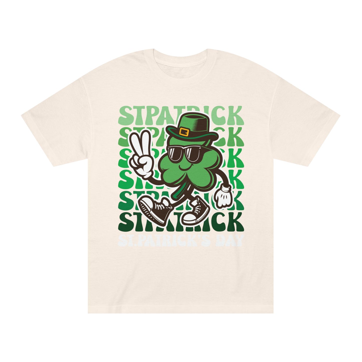 St. Patrick's Day Unisex Classic Tee - Fun Lucky Clover Graphic T-Shirt