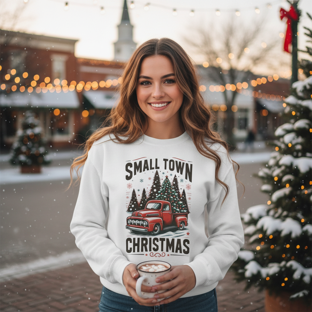 Small Town Christmas Unisex Sweatshirt