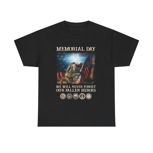 Kneel for the Fallen: A Memorial Day Salute T-Shirt