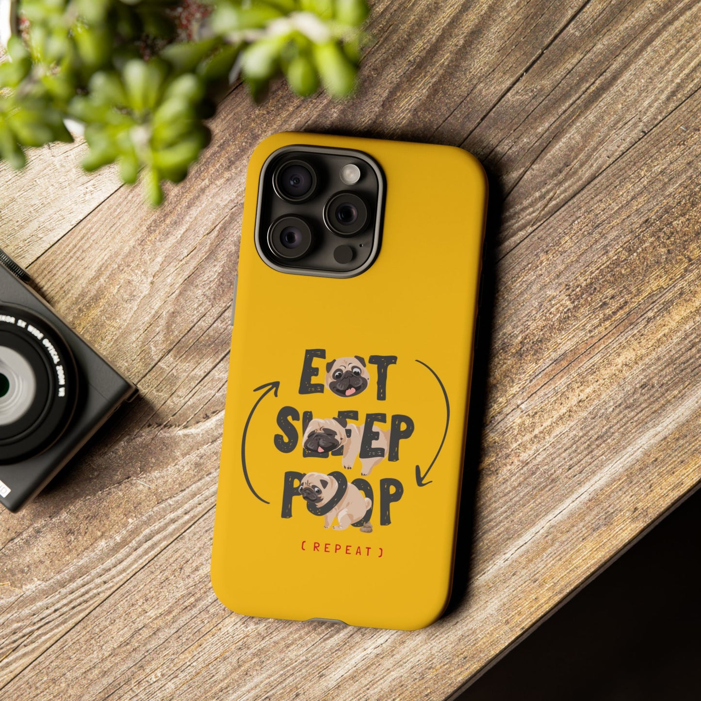 Pugtastic Routine Eat Sleep Poop Cellphone Case