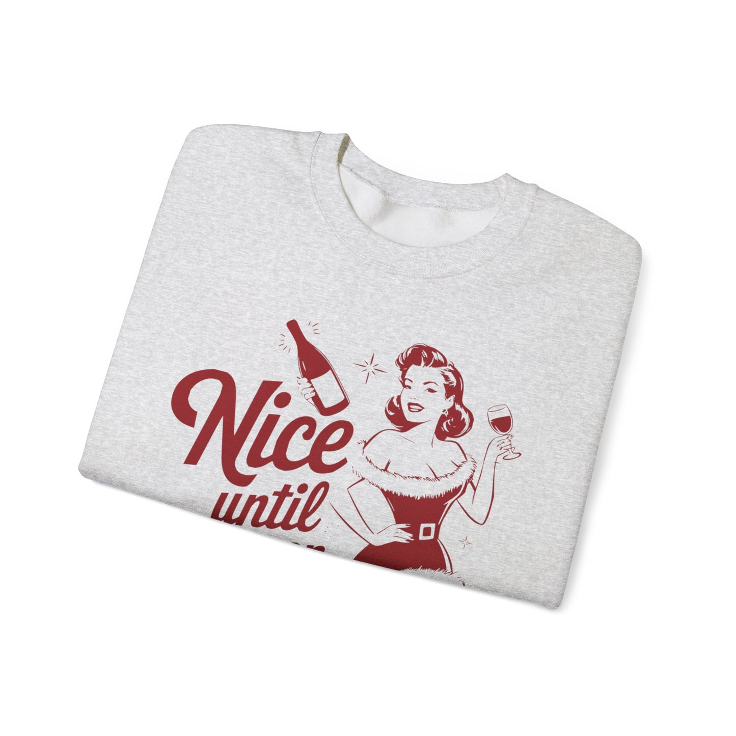 Nice Until Proven Naughty Unisex Heavy Blend™ Crewneck Sweatshirt