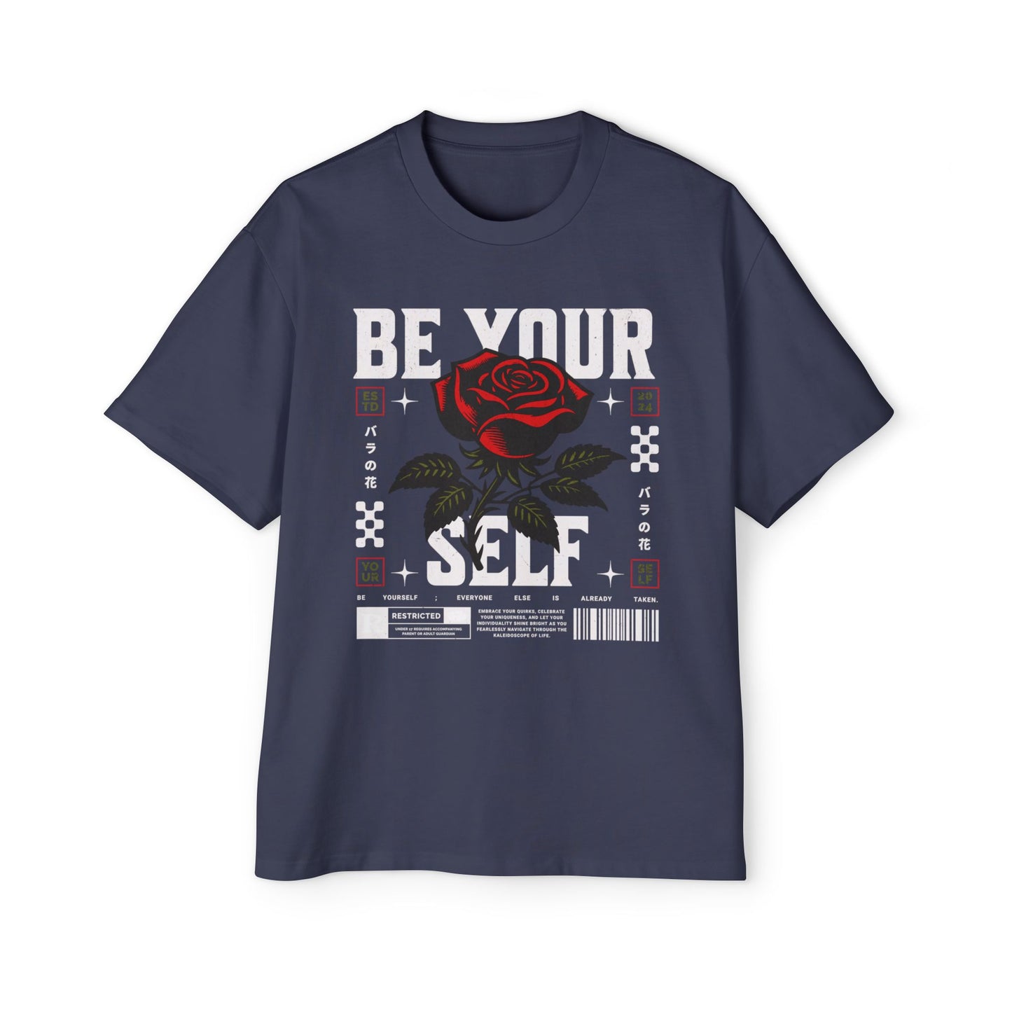 Men's Streetwear Tee - Be Your Self, Casual Oversized Shirt Dark Edition, Trendy Graphic Top, Gift for Men, Summer Fashion Statement