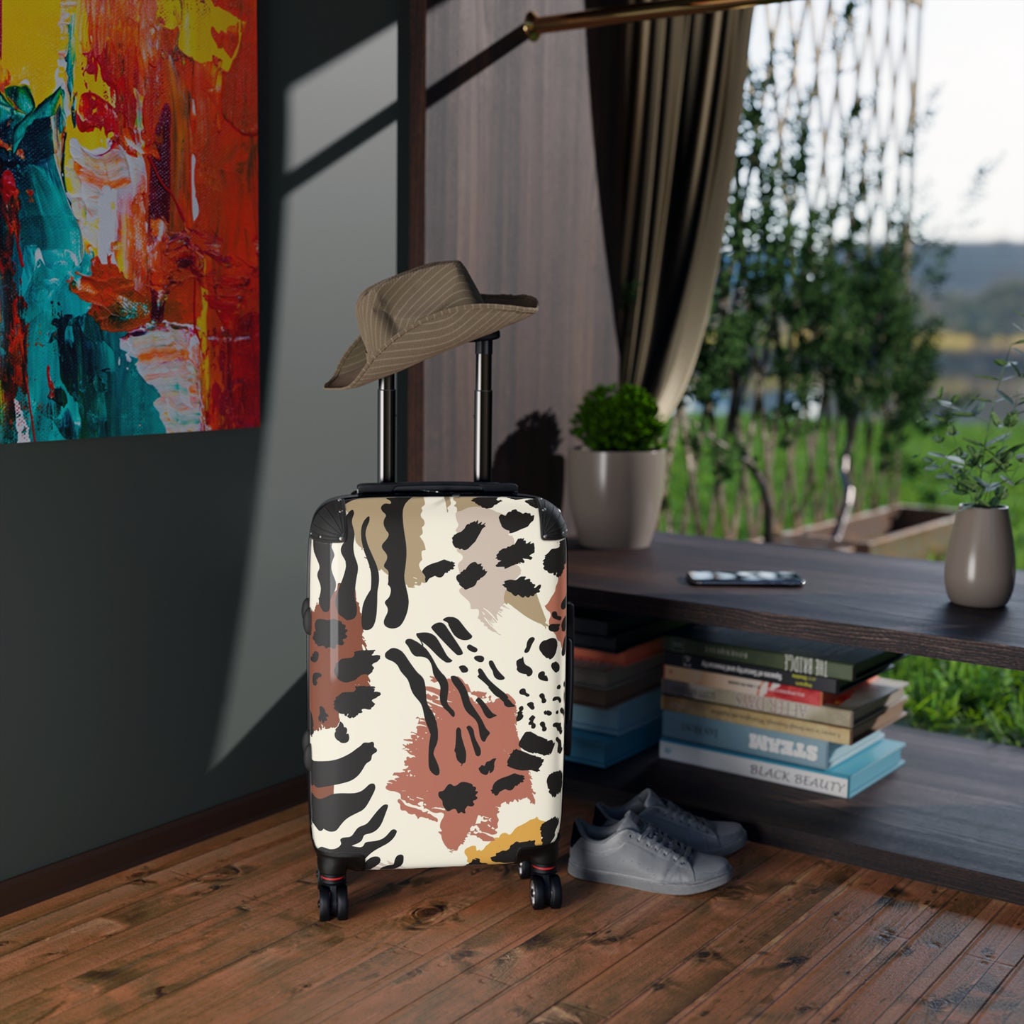 Trendy Animal Print Suitcase - Stylish Travel Luggage for Adventurers