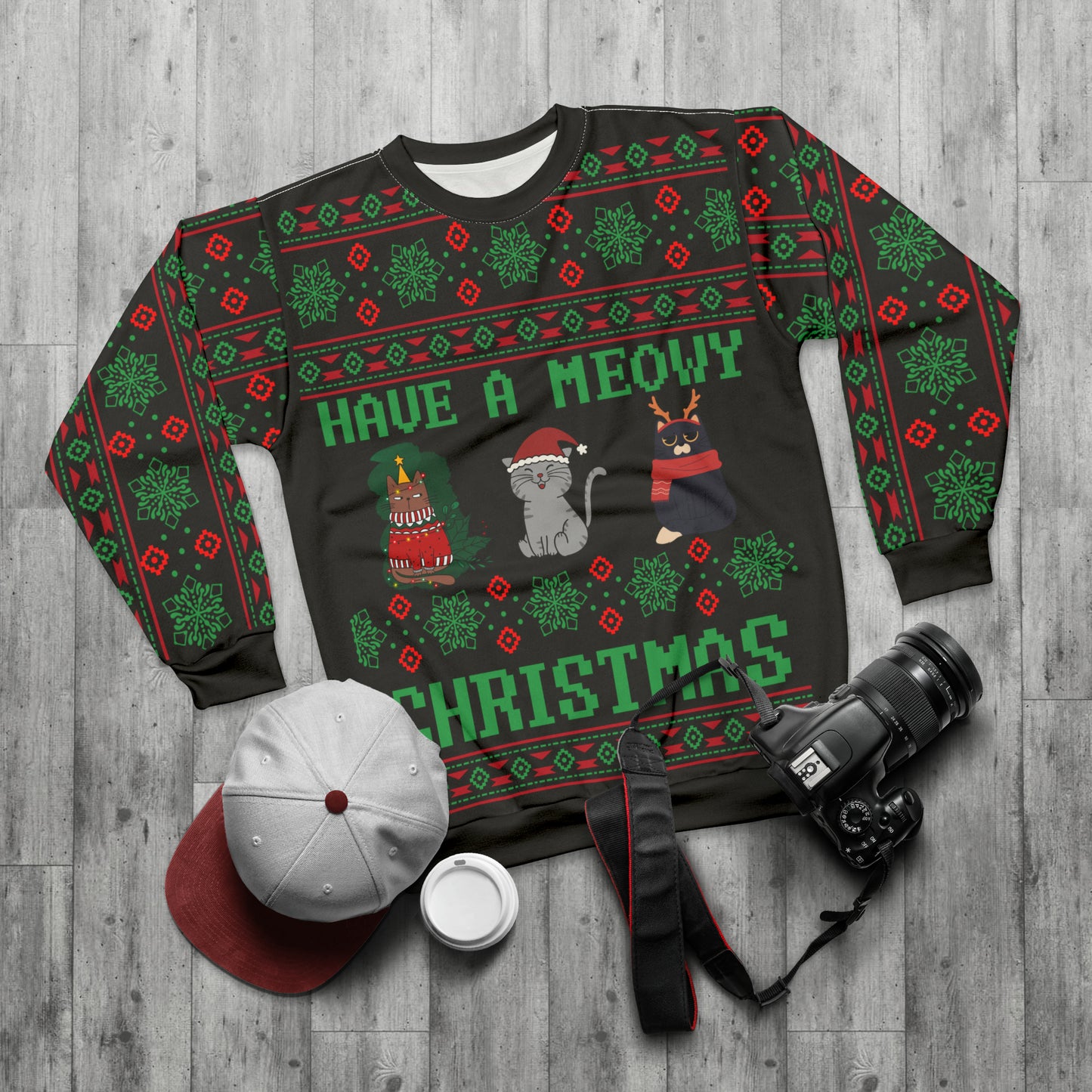Have A Meowy Christmas Ugly Christmas Sweatshirt