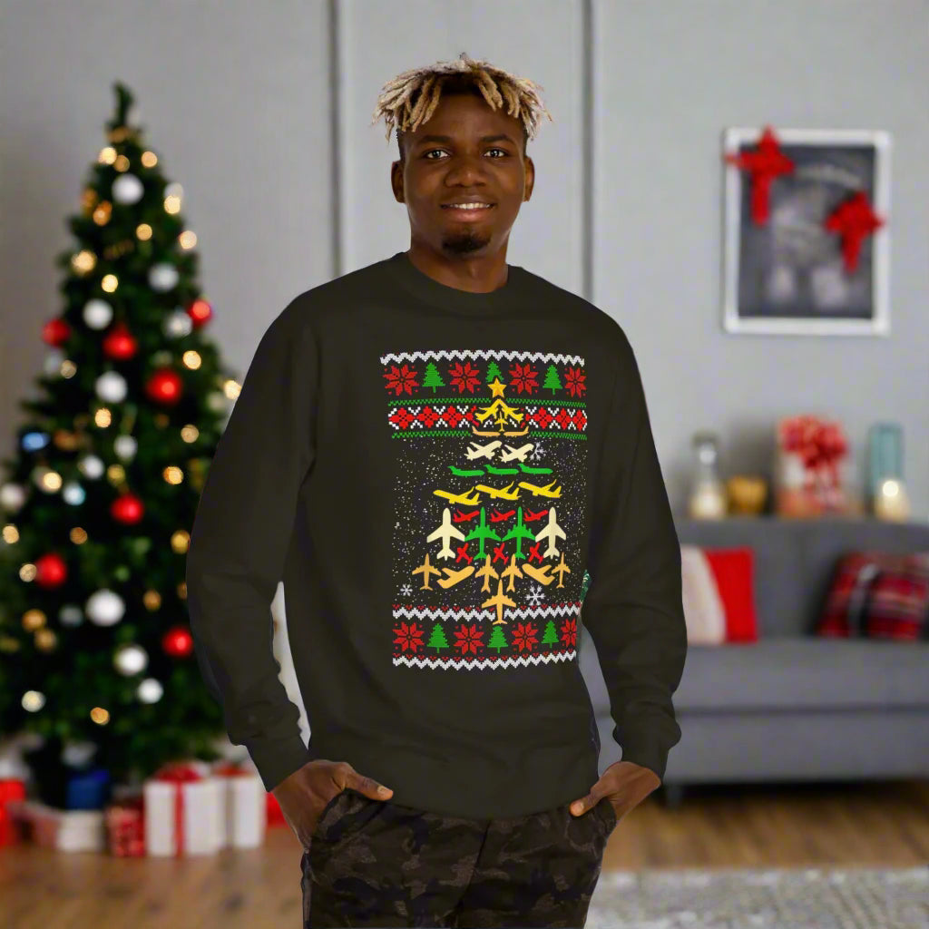 Aviation Christmas Tree Sweatshirt