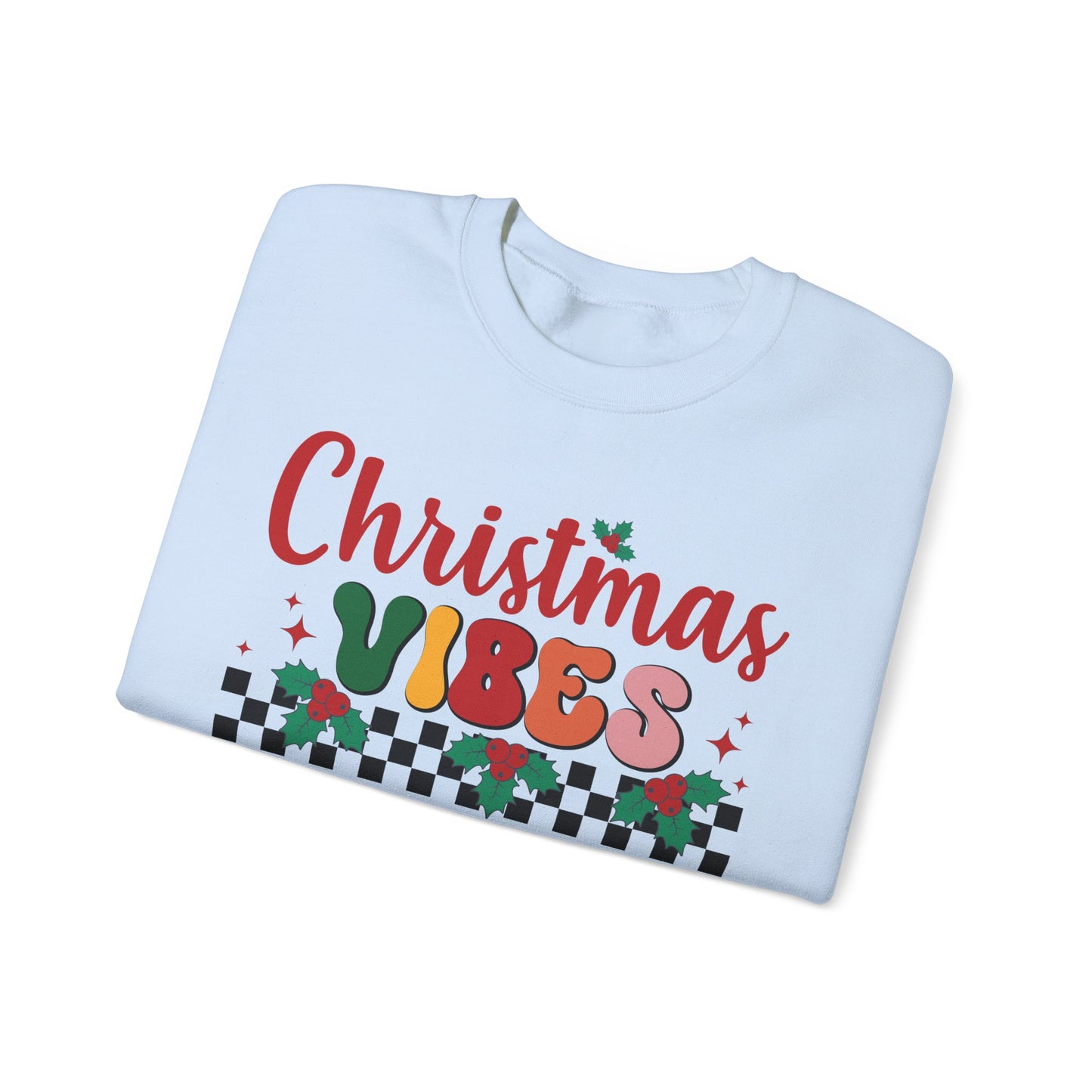 Christmas Vibes Holiday Crewneck Sweatshirt