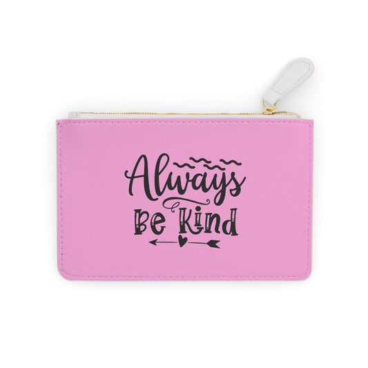 Pink Mini Clutch Bag with Motivational Quotes