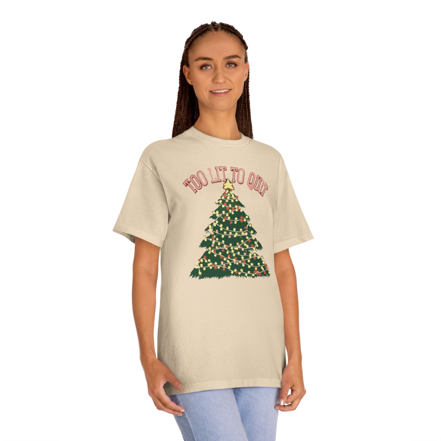 Too Lit To Quit Christmas Unisex Classic Tee