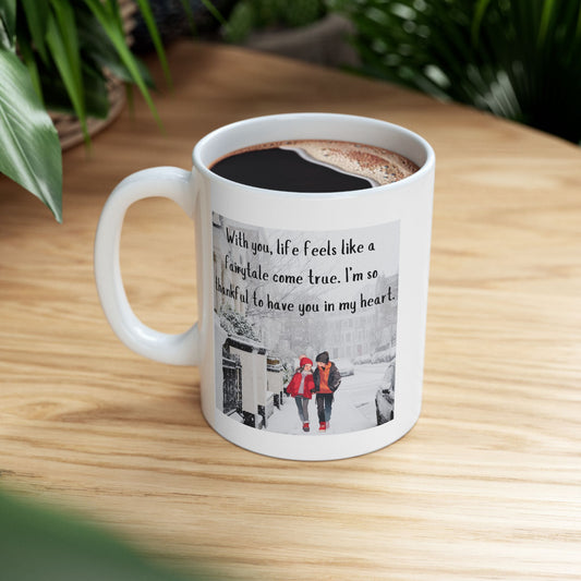 Winter Fairytale - Hand in Hand Forever Ceramic 11oz Mug