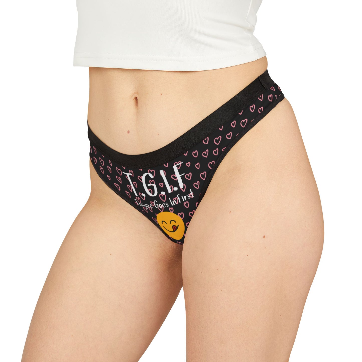 T.G.I.F (Tongue Goes In First): Taste the Love Women's Thong Underwear, Gift for her, Valentines Day Gift
