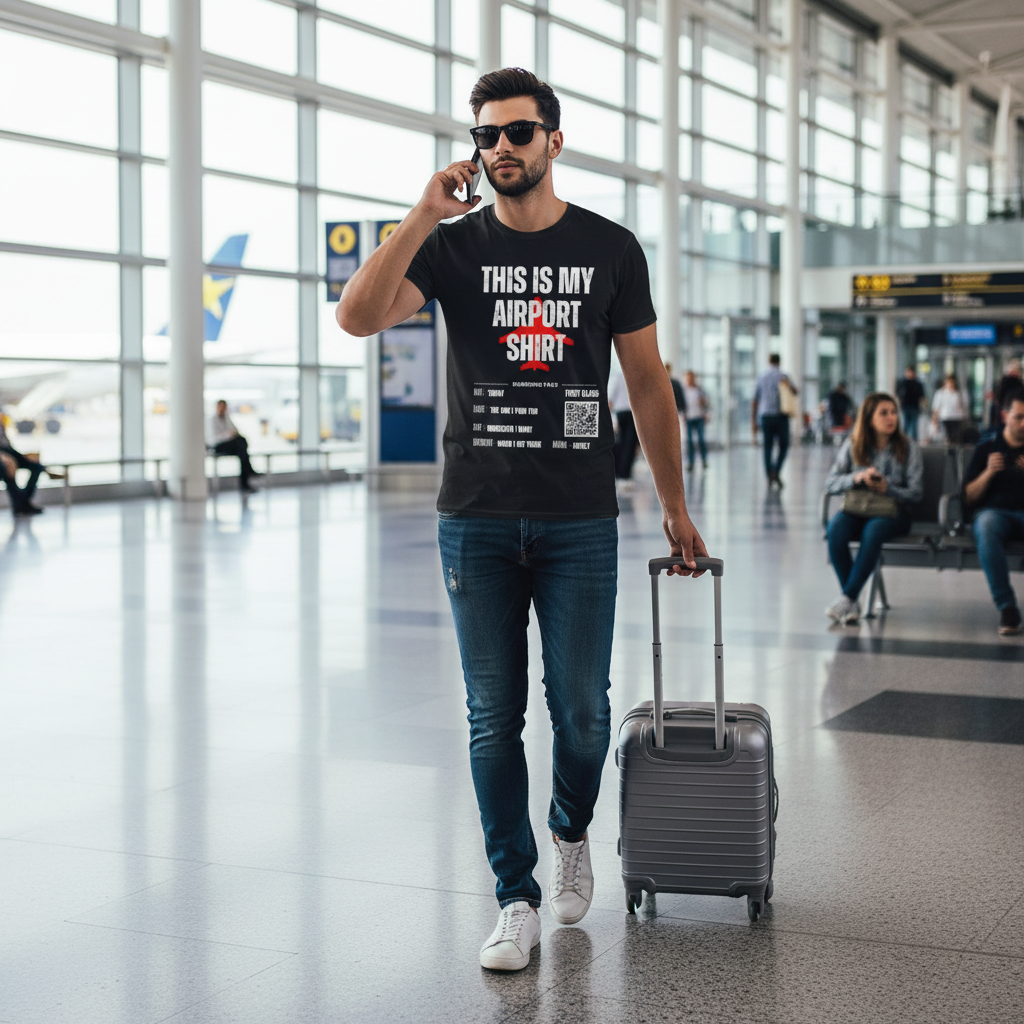 This Is My Airport Shirt Unisex Classic Tee Black