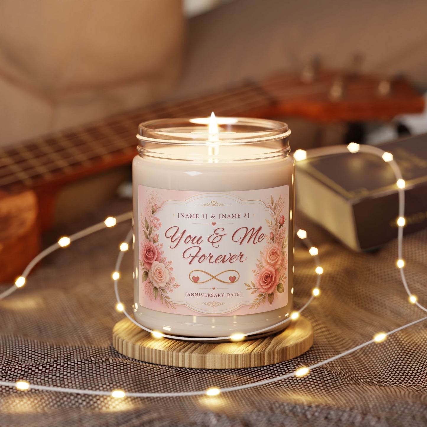 Personalized “You & Me Forever” Scented Soy Candle, 9oz
