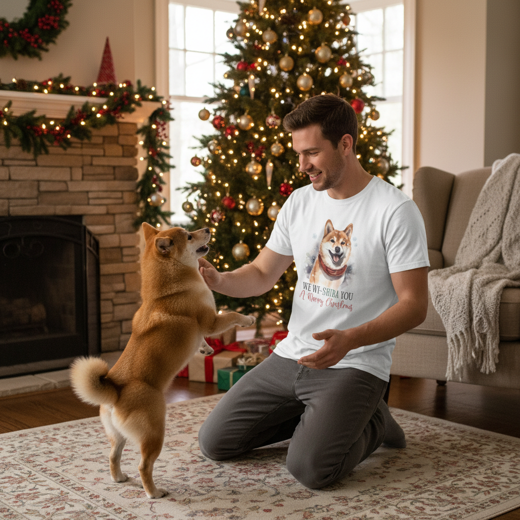 We Wi-Shiba You A Merry Christmas Holiday T-shirt