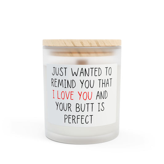 Just A Little Reminder Frosted Glass Candle, 11oz