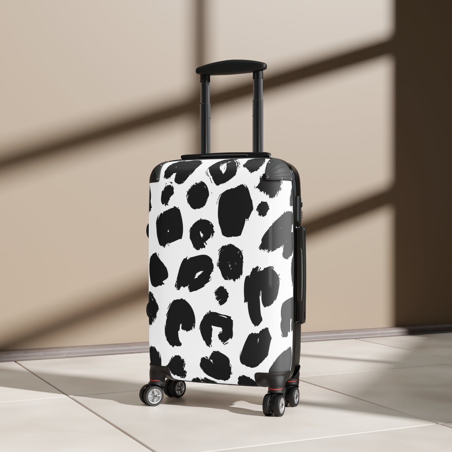 Stylish Leopard Print Suitcase - Durable Travel Luggage for Trendsetters