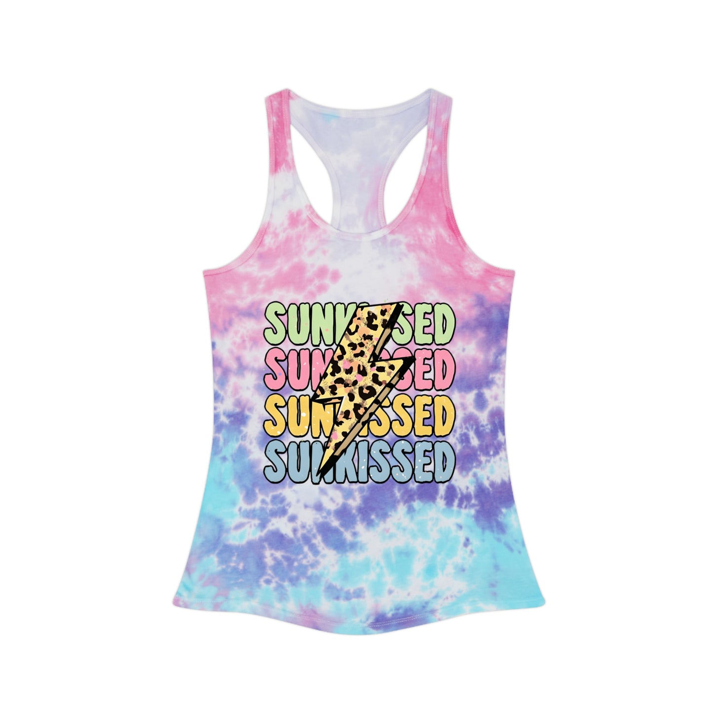 Sunkissed Tie Dye Racerback Tank Top, Summer Wear, Beach Wear