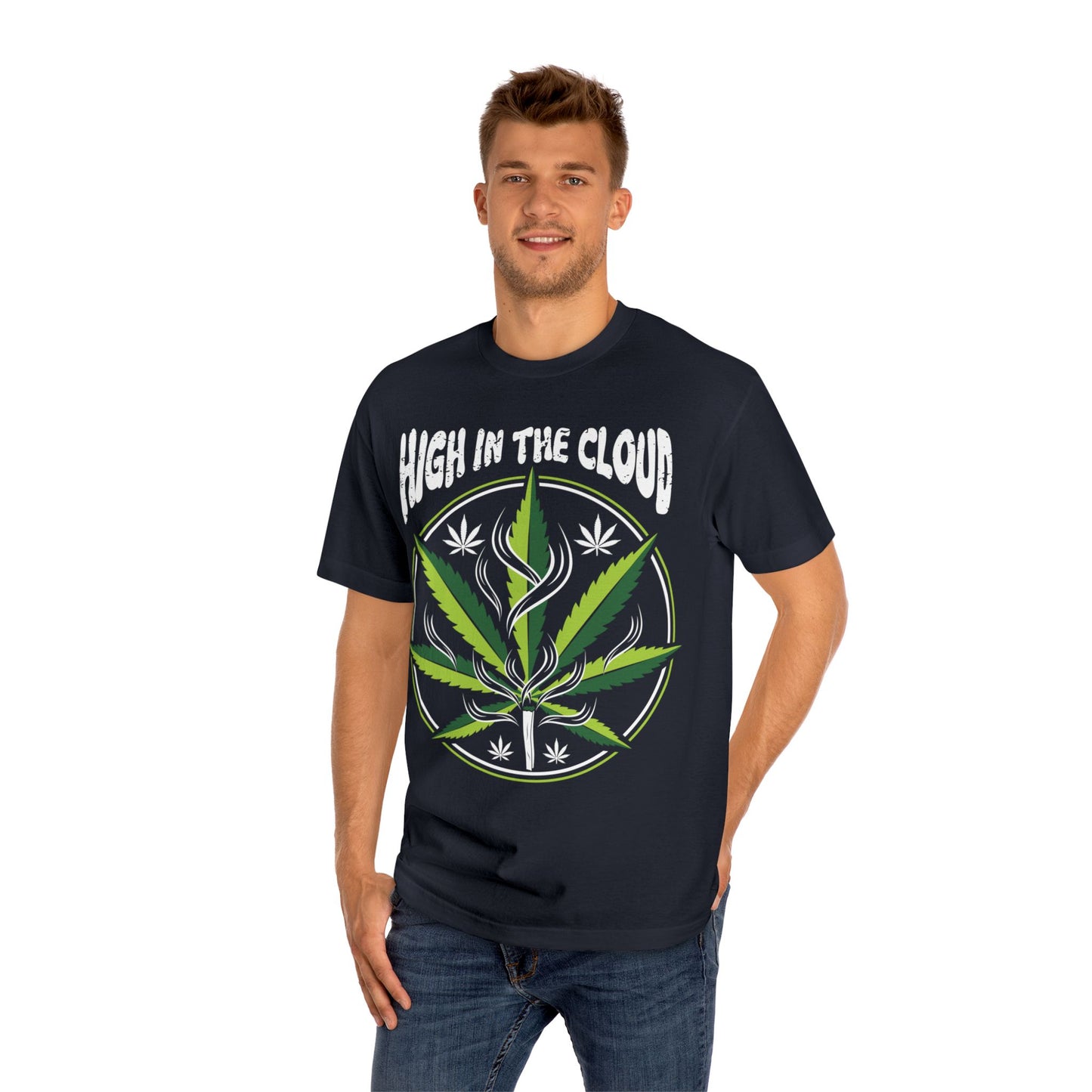 High in the Cloud Unisex Classic Tee - Cannabis Inspired Graphic T-Shirt