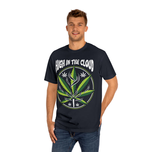 High in the Cloud Unisex Classic Tee - Cannabis Inspired Graphic T-Shirt
