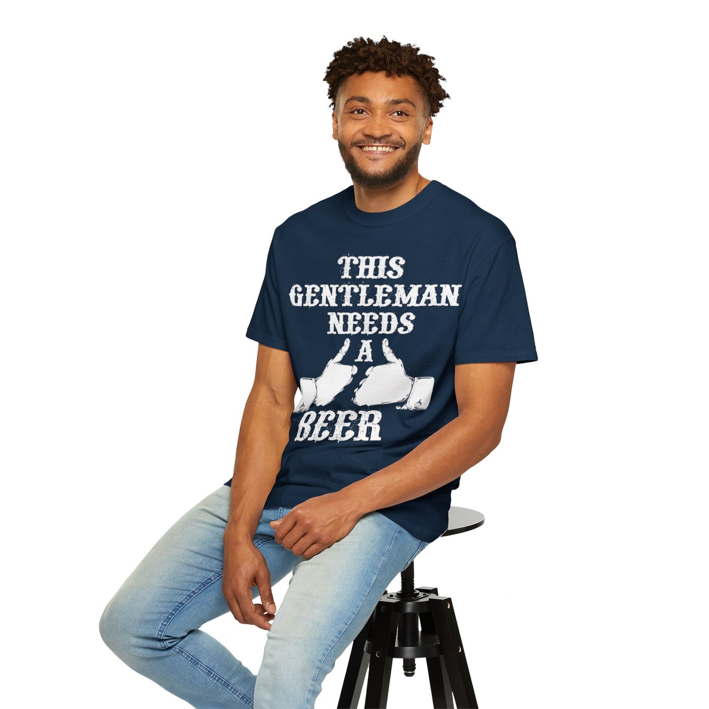 Refined Thirst - 'This Gentleman Needs a Beer' T-shirt