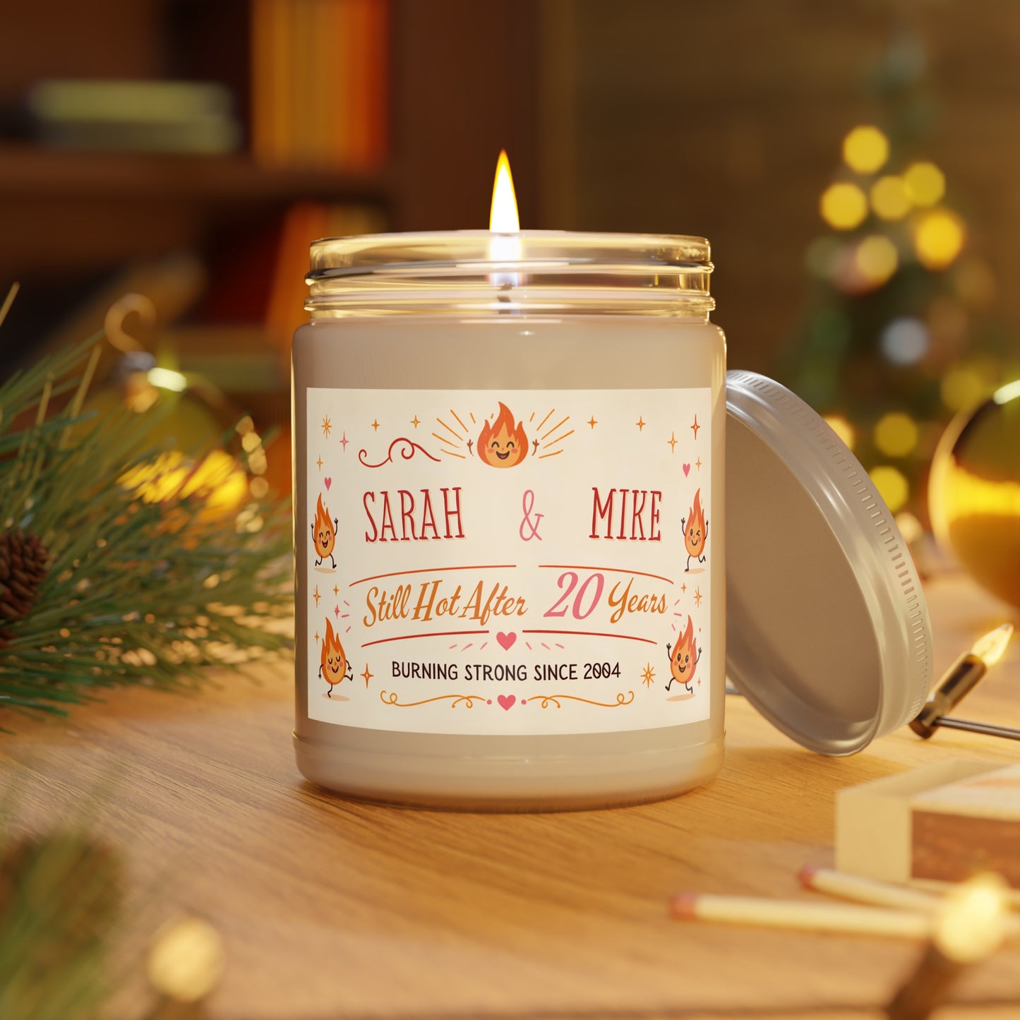 Personalized Anniversary Scented Candle – “Still Hot After [X] Years” Custom Couples Gift