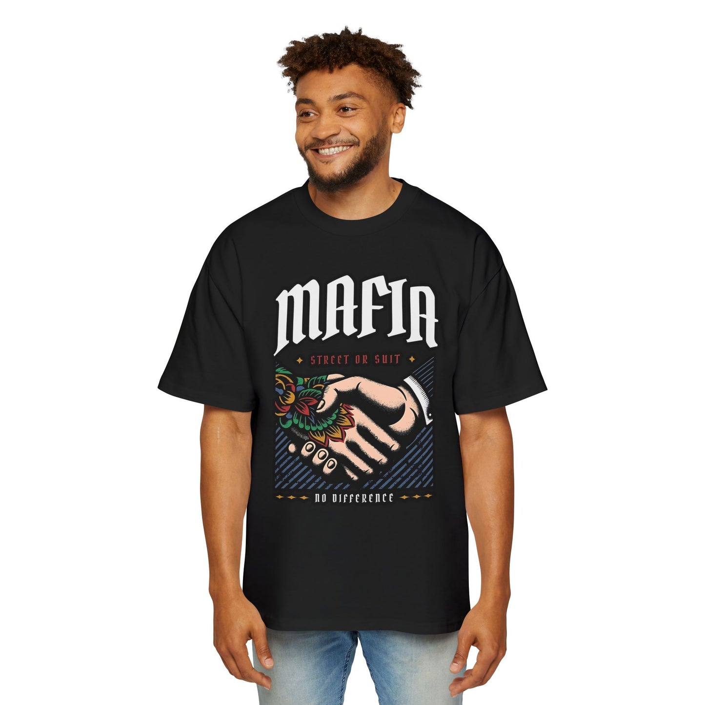 Street or Suit Mafia No Difference Men's Heavy Oversized Tee