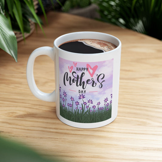 Whimsical Floral Ceramic Mug - Perfect Gift for Mom on Mother's Day