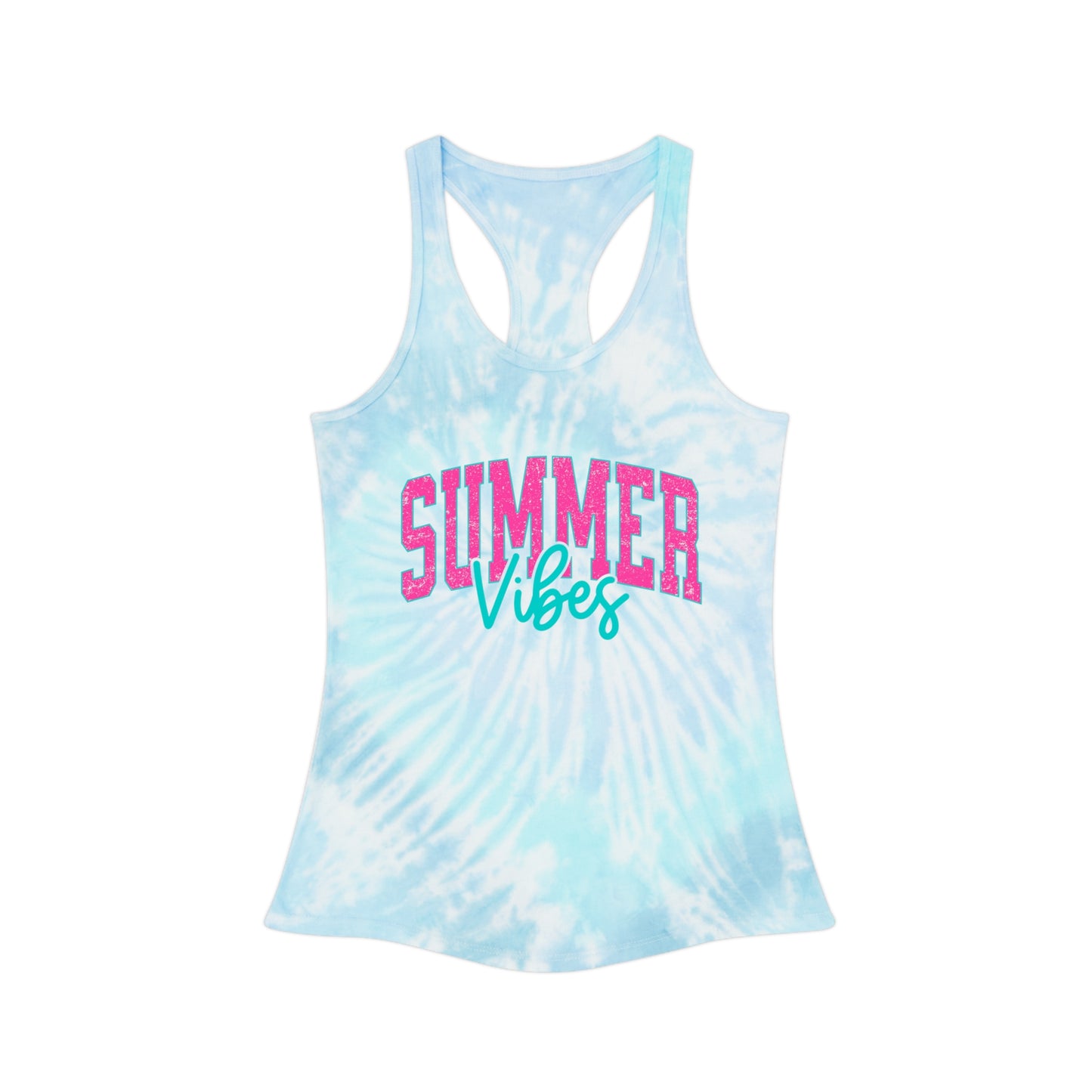 Summer Vibes Tie Dye Tank Top | Beachwear, Festival Outfit, Casual Summer Wear, Vacation Top, Gift for Her