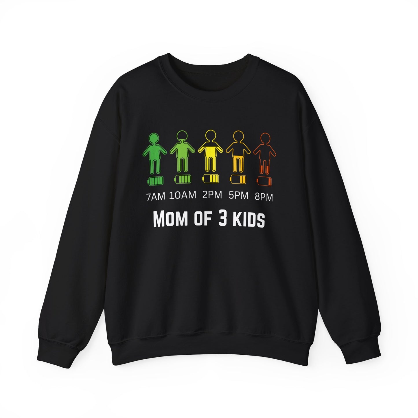 Mom of Three, Daily Energy Level Sweatshirt