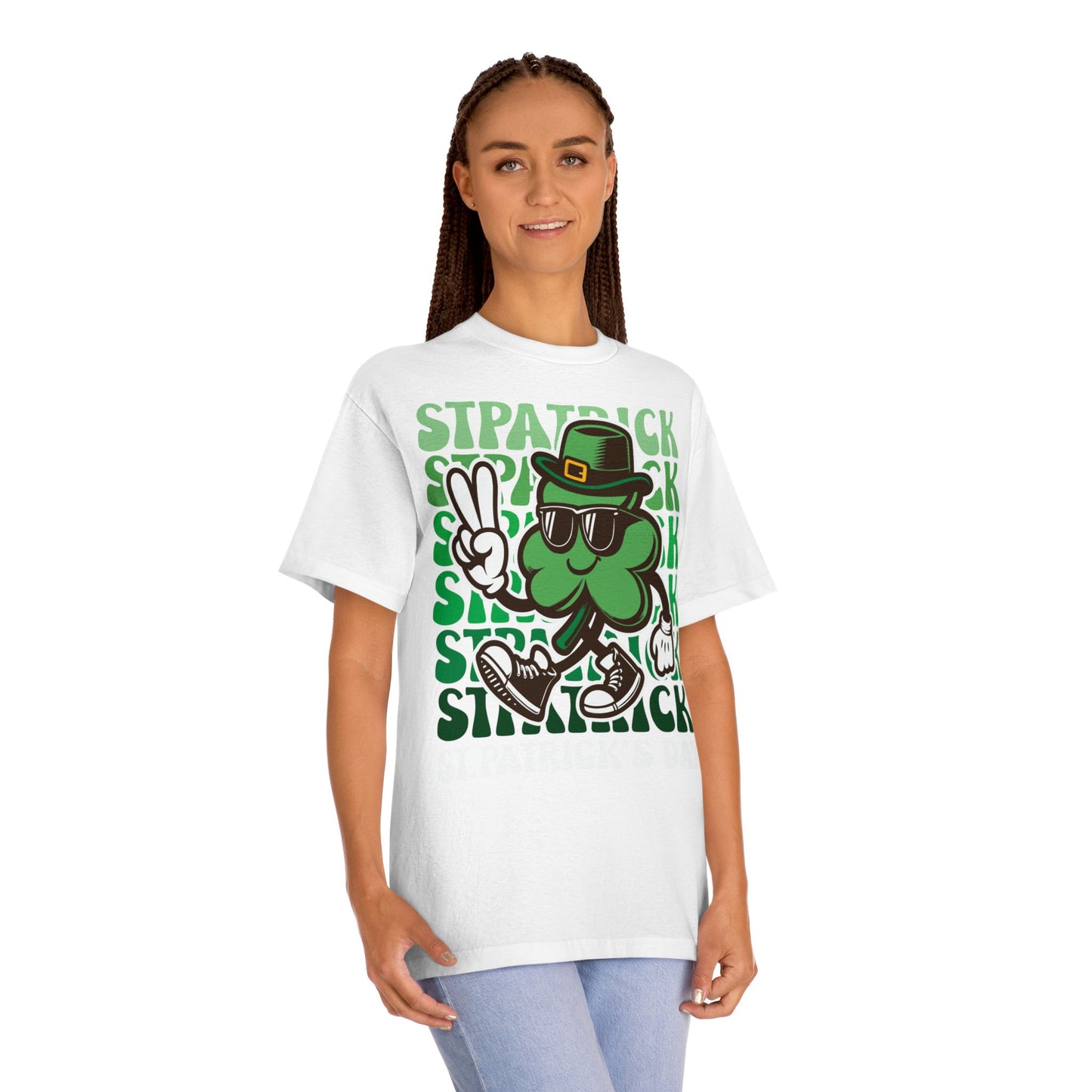 St. Patrick's Day Unisex Classic Tee - Fun Lucky Clover Graphic T-Shirt