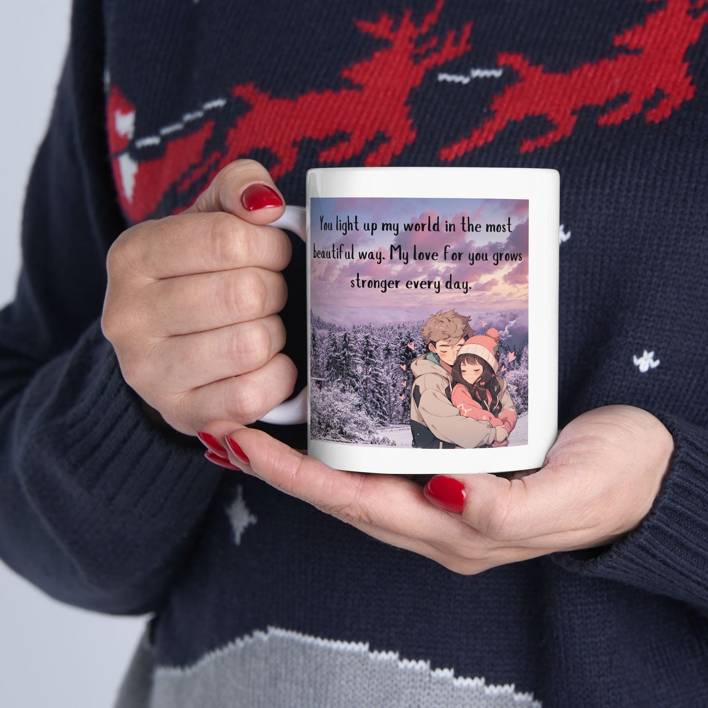 You Light Up My World - Cozy Winter Love Mug (11oz)