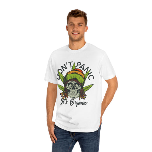 Don't Panic Organic Skeleton Unisex Classic Tee - Stylish & Fun Graphic T-Shirt