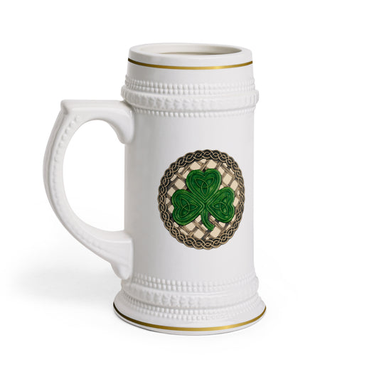 St. Patrick's Day Beer Stein Mug - Celtic Knot Design