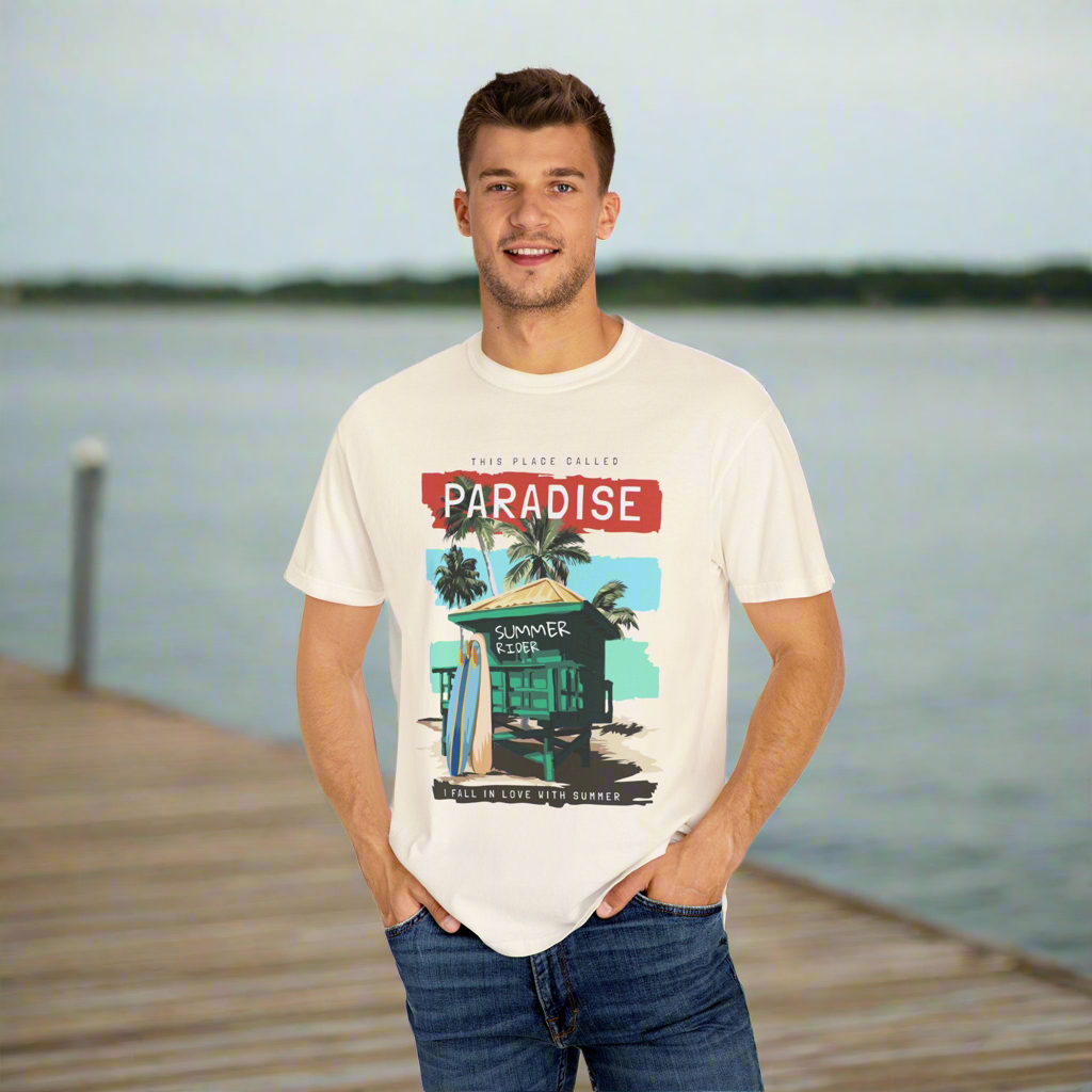 This Place Called Paradise Summer Shirt, Relaxed Beach Vibe, Perfect for Summer Events, Gift for Beach Lovers, Casual Wear, Vacation Apparel