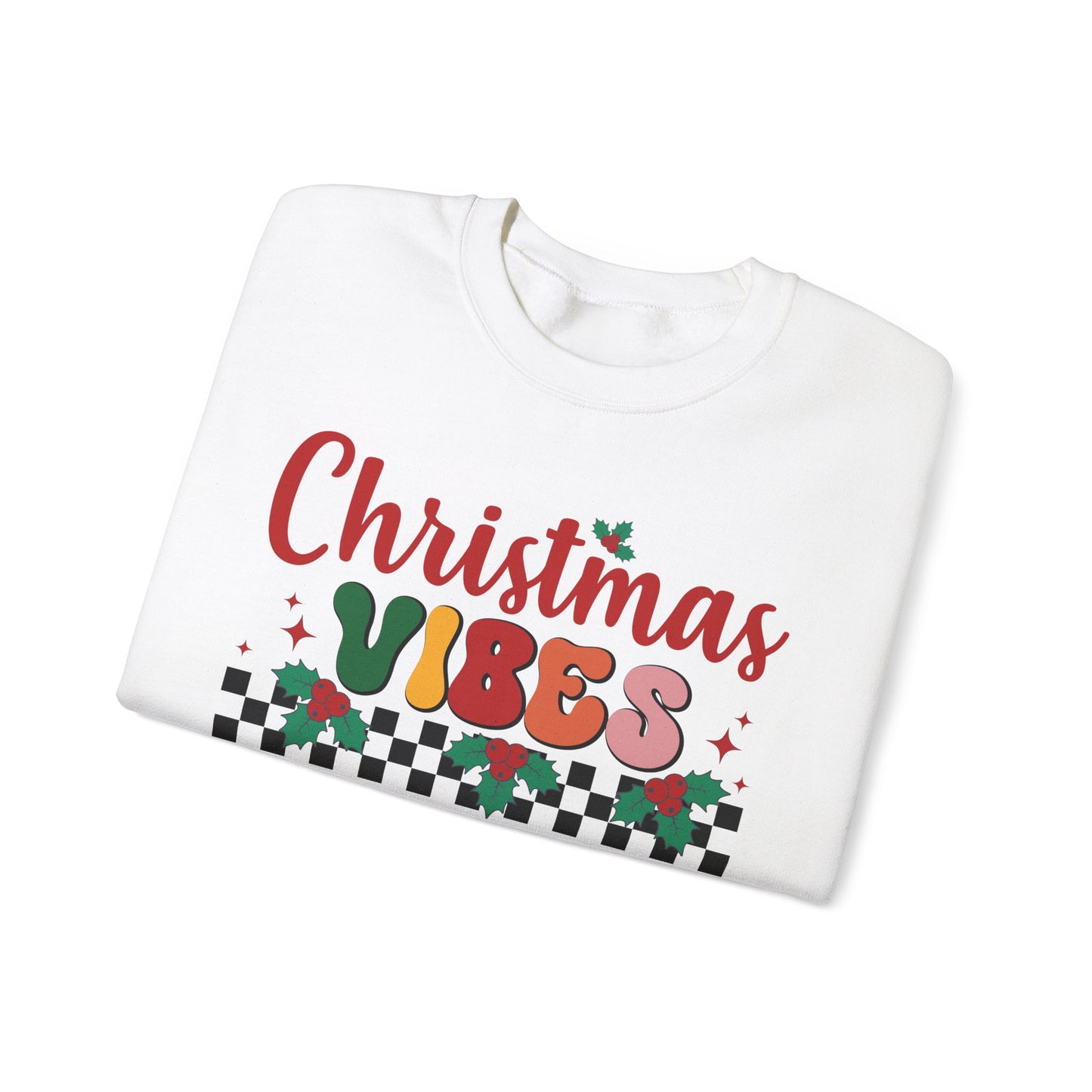 Christmas Vibes Holiday Crewneck Sweatshirt