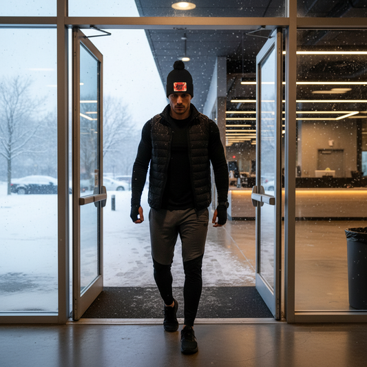 Beast Mode Fangs Pom Pom Knit Cap - Patch