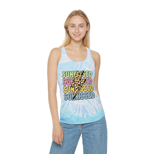 Sunkissed Tie Dye Racerback Tank Top, Summer Wear, Beach Wear