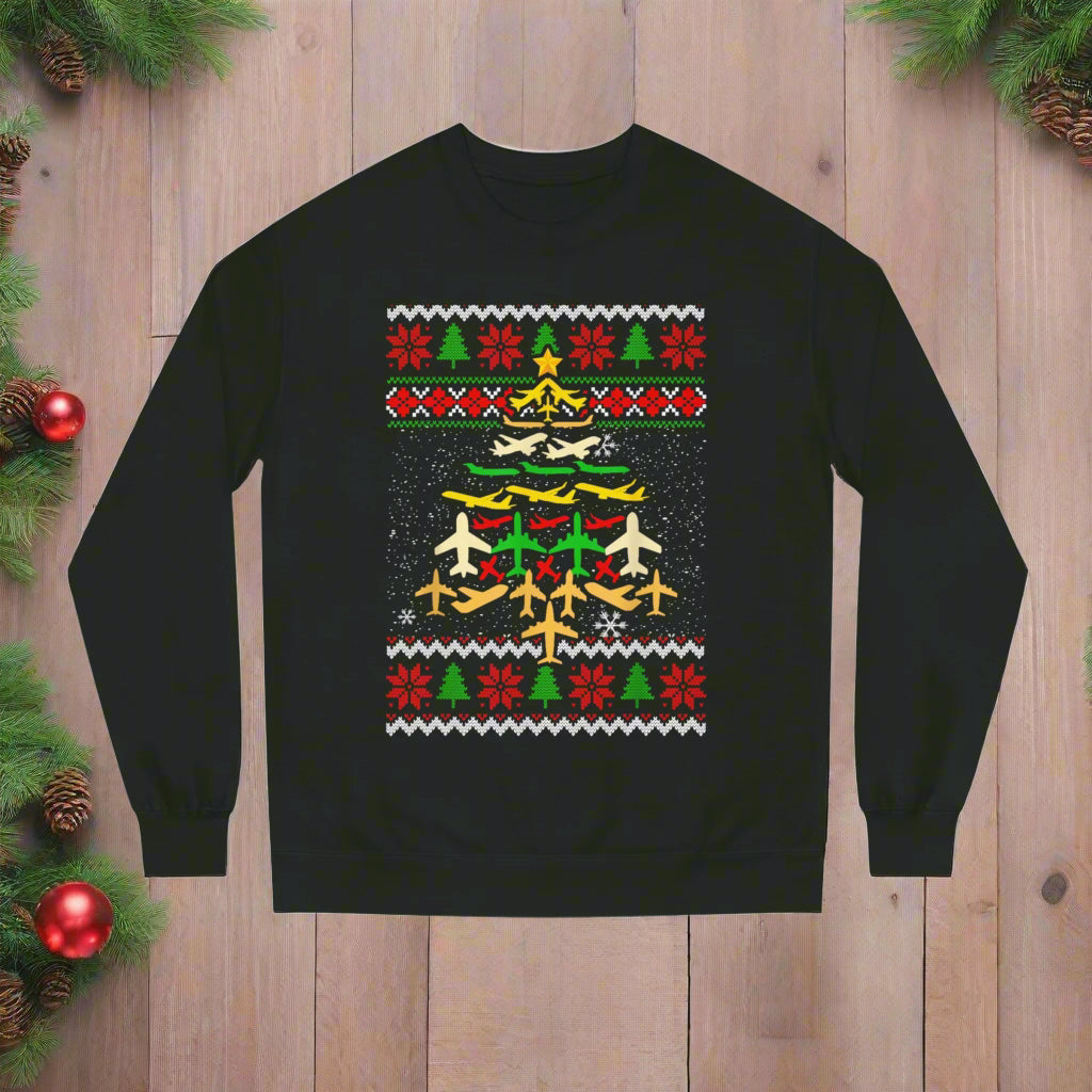 Aviation Christmas Tree Sweatshirt