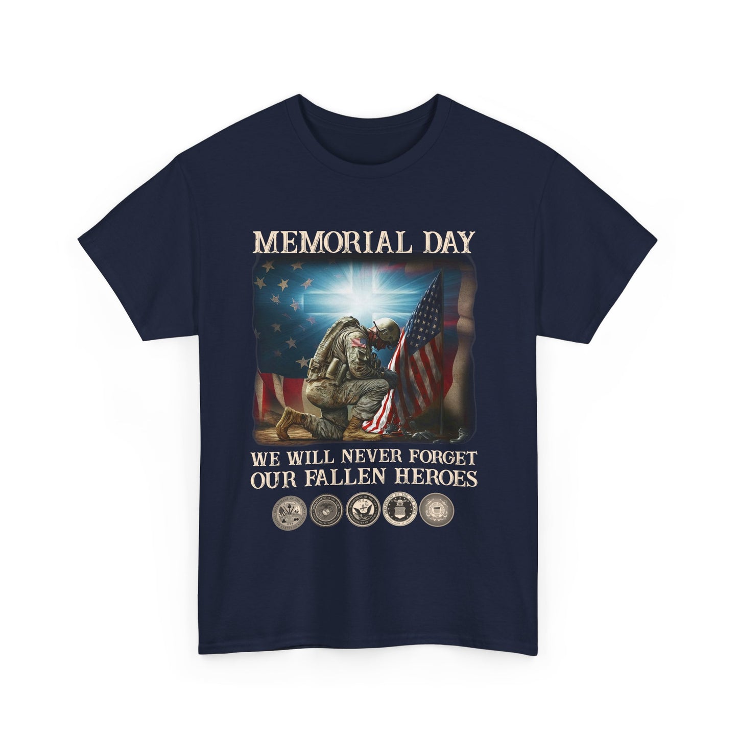 Kneel for the Fallen: A Memorial Day Salute T-Shirt