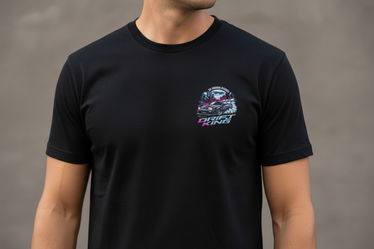 Drift King Racing Tee — Retro Car Streetwear Graphic T-Shirt
