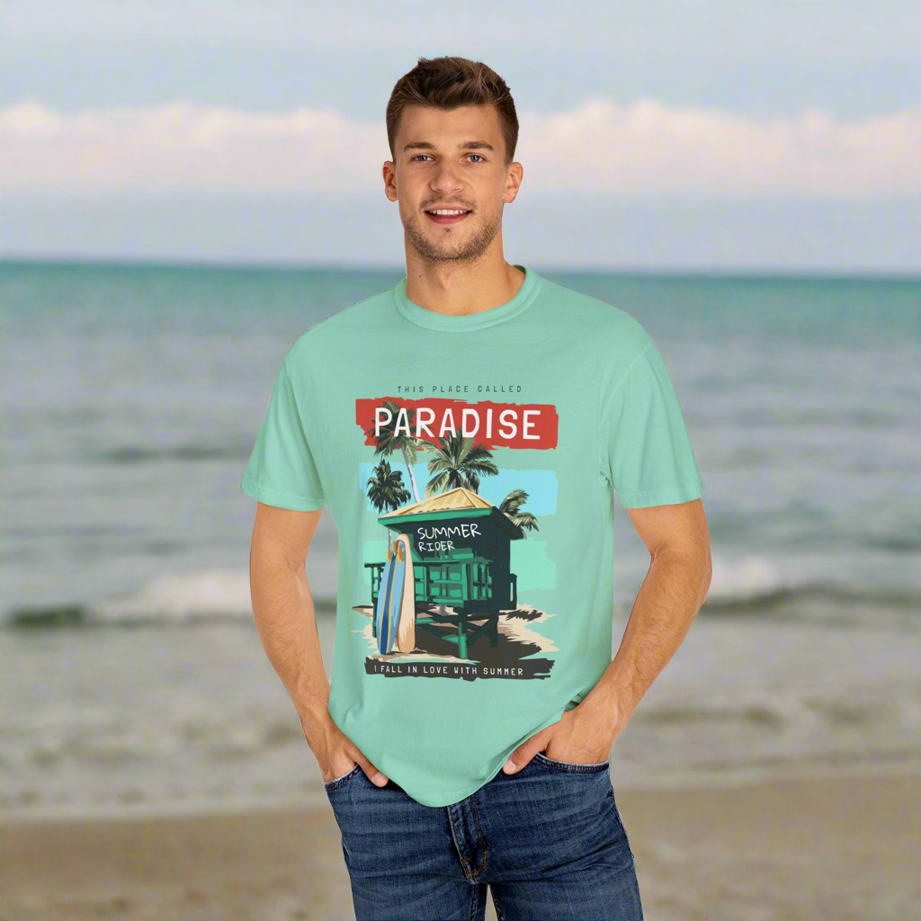 This Place Called Paradise Summer Shirt, Relaxed Beach Vibe, Perfect for Summer Events, Gift for Beach Lovers, Casual Wear, Vacation Apparel