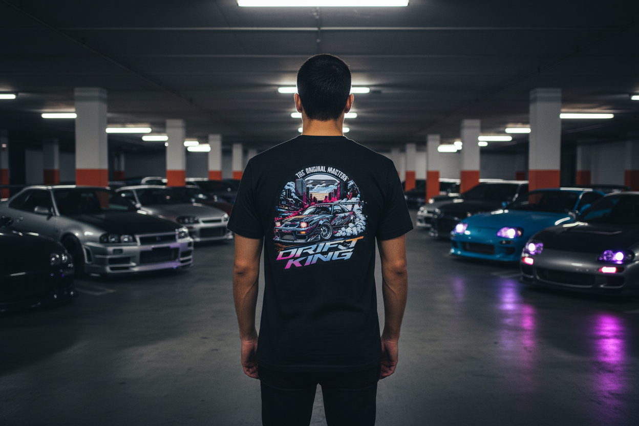 Drift King Racing Tee — Retro Car Streetwear Graphic T-Shirt