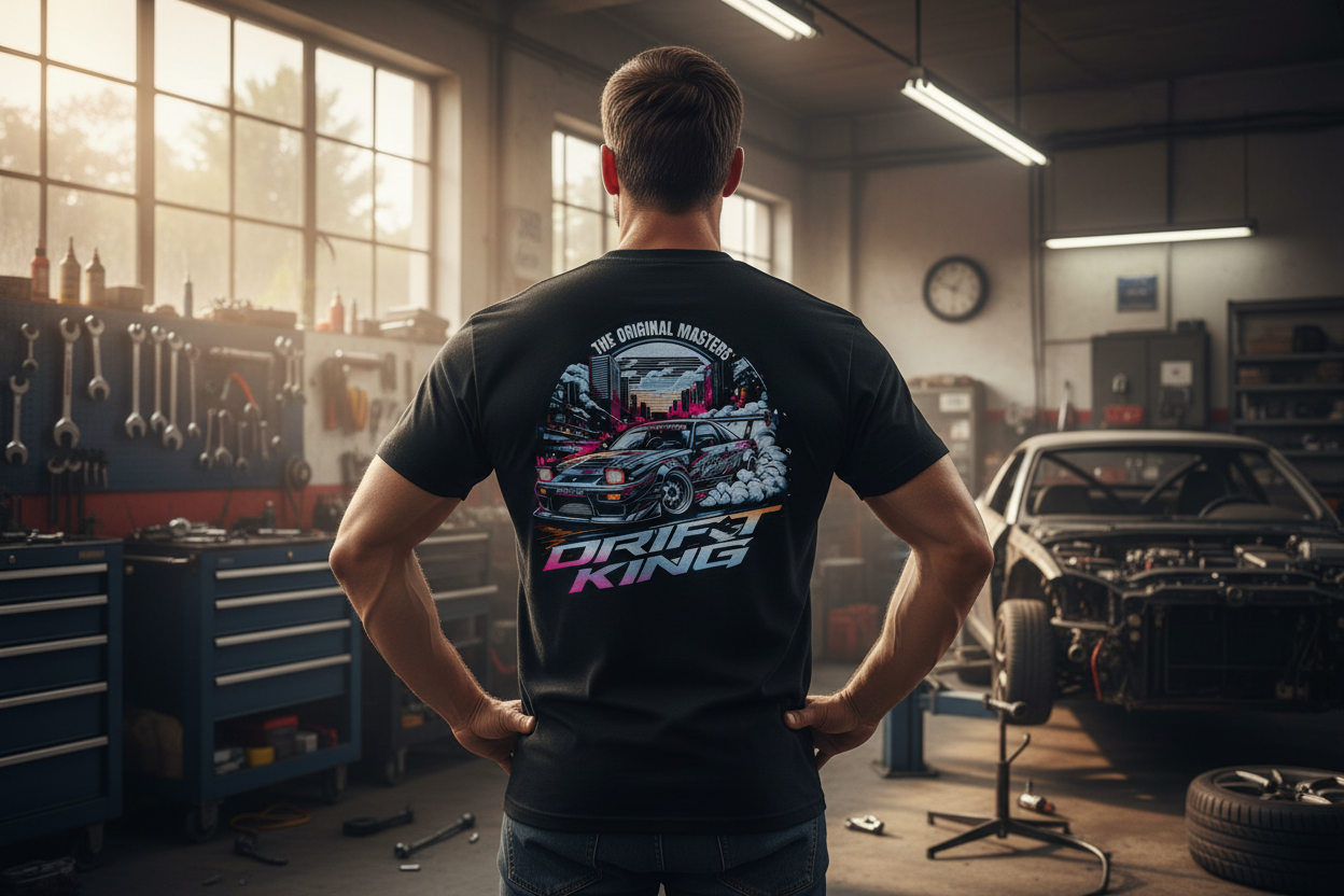 Drift King Racing Tee — Retro Car Streetwear Graphic T-Shirt