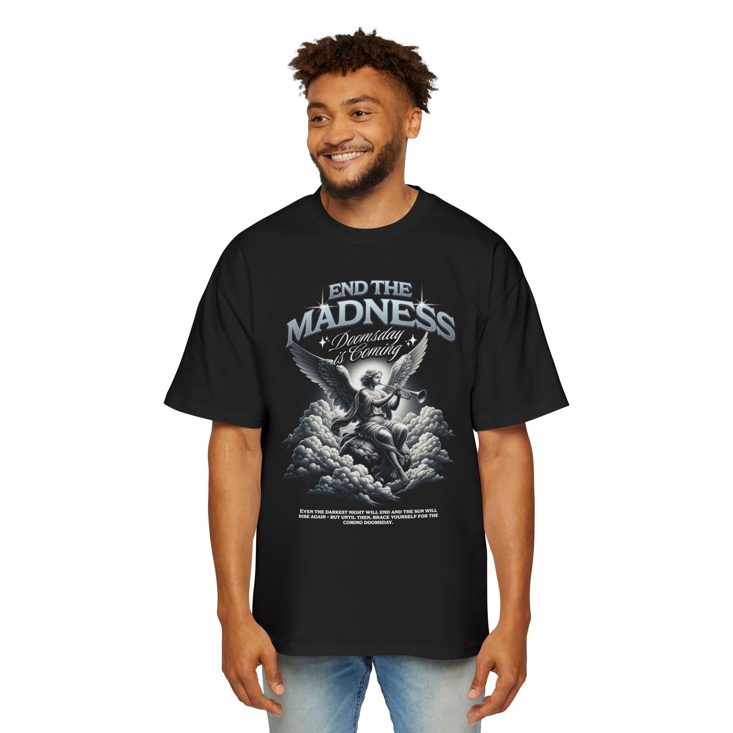 End the Madness Graphic Men's Heavy Oversized Tee