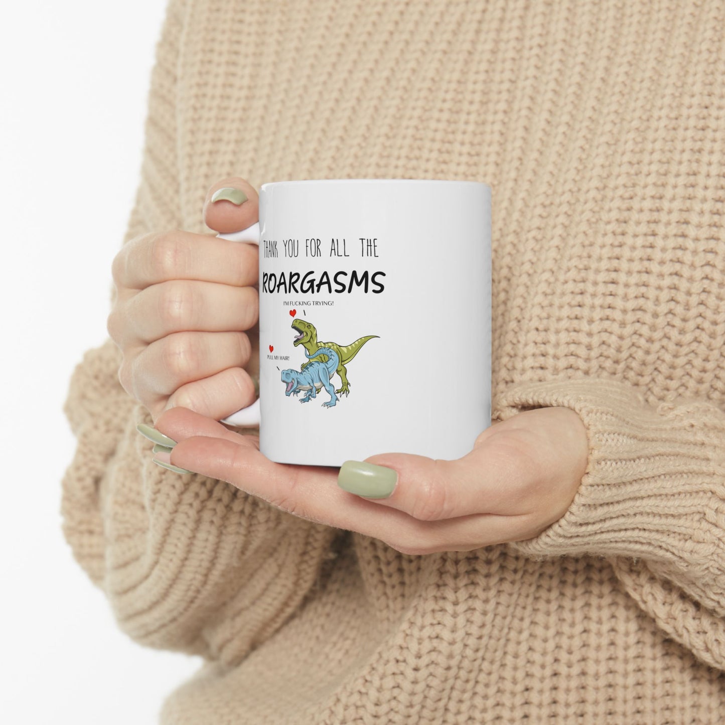 Roaring with Love Funny Valentines Day 11oz Ceramic Mug