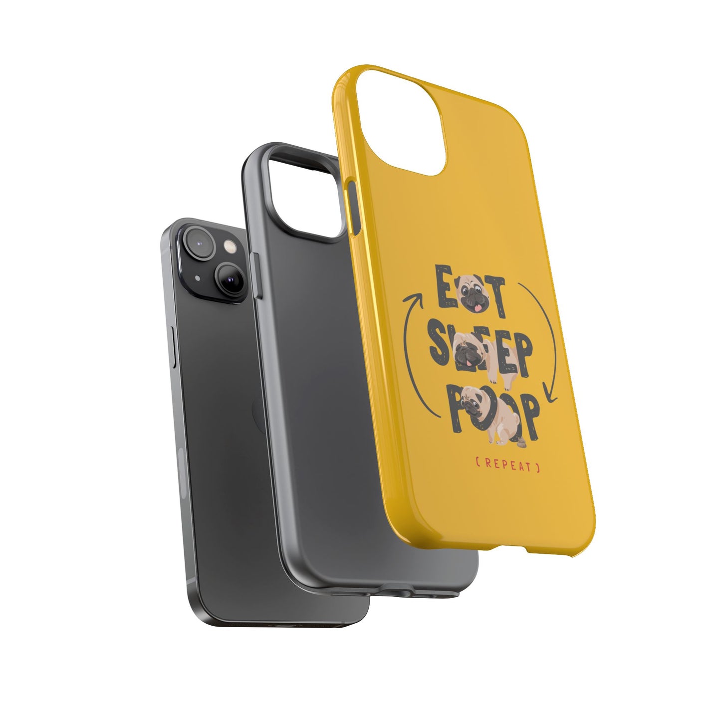 Pugtastic Routine Eat Sleep Poop Cellphone Case