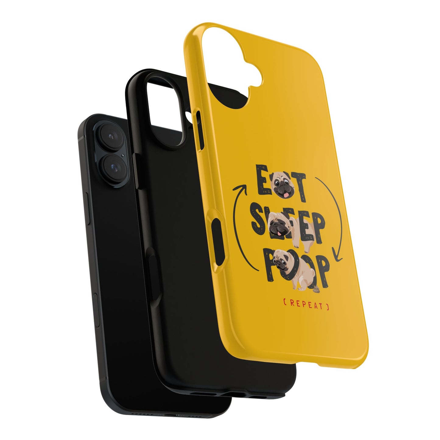 Pugtastic Routine Eat Sleep Poop Cellphone Case