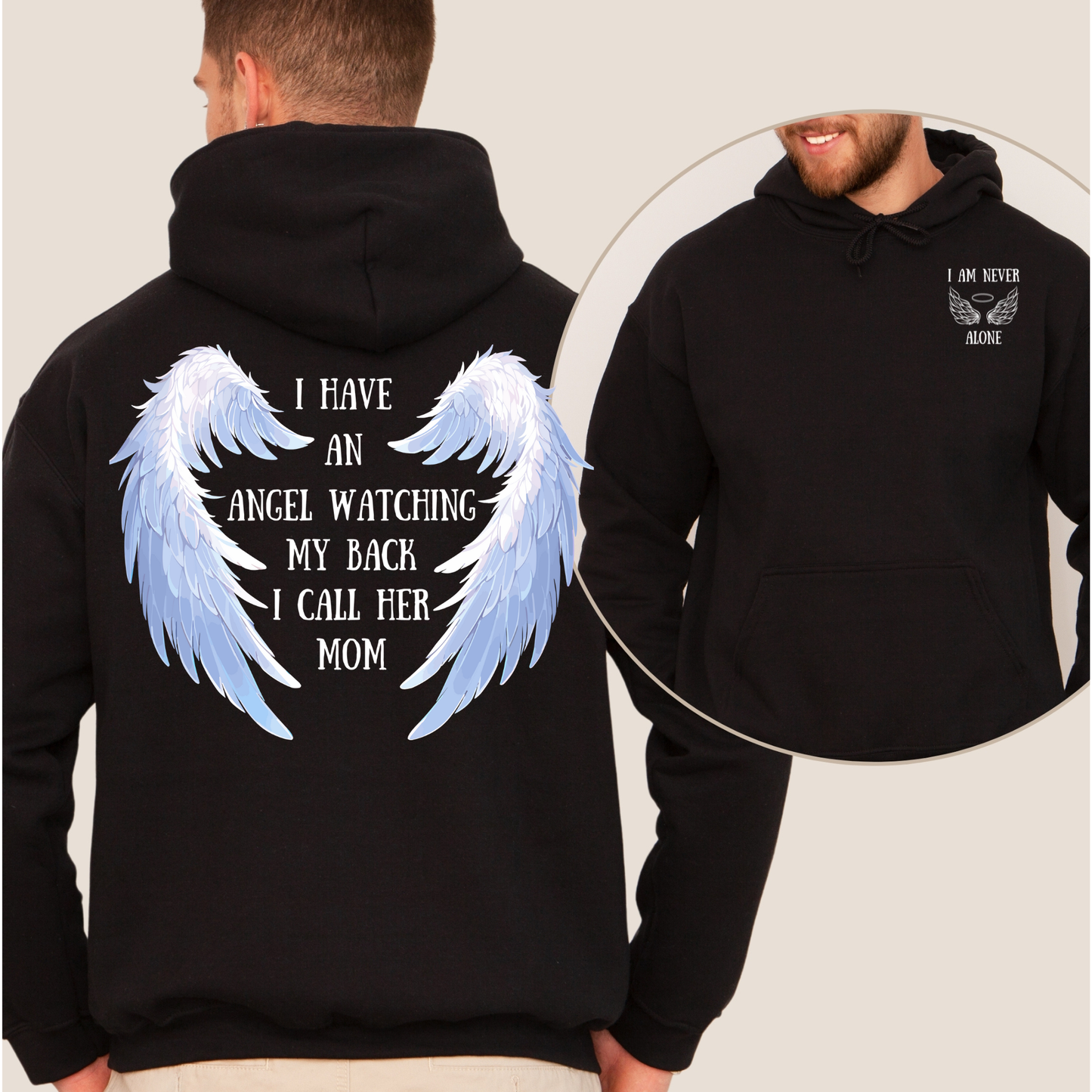 Angel Watching My Back Hoodie (Personalized)